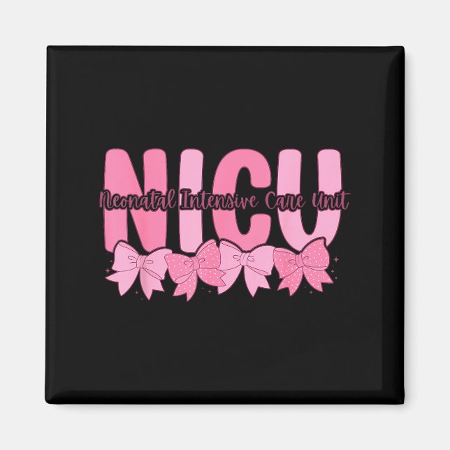 Coquette Nicu Nurse Nk Bow Neonatal Intensive Care Magnet (Front)