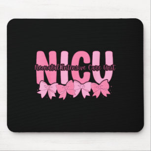 Coquette Nicu Nurse Nk Bow Neonatal Intensive Care Mouse Pad
