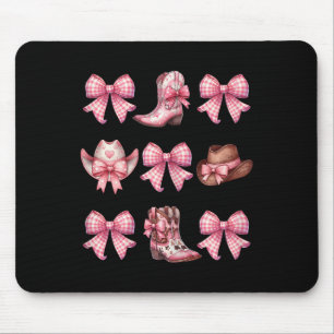 Coquette Nk Bow Cowgirl Boots And Hats Mouse Pad