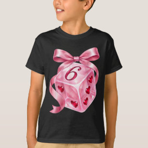 Coquette Nk Dice Bow Hearts 6 7 Preppy Valentine Y T-Shirt