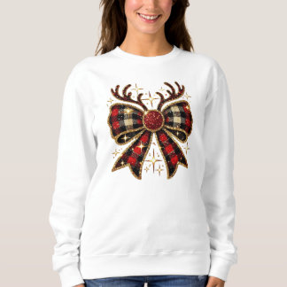 Coquette Noël Reindeer Bow Sweatshirt