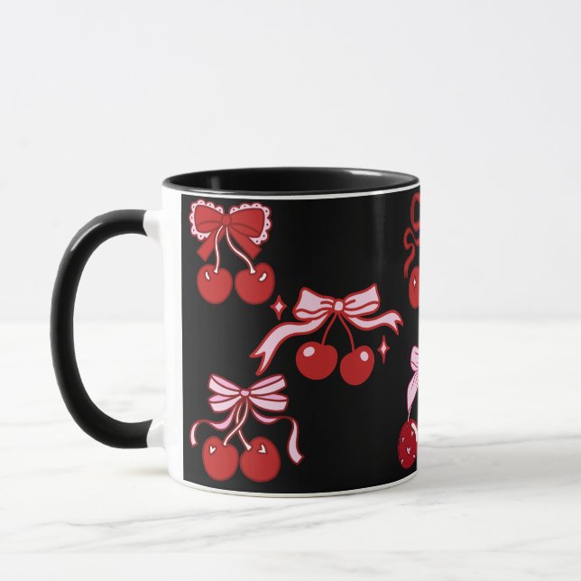 Coquette Noir Rouge Têche Mug Joli Joli Cadeau (Gauche)