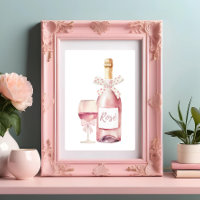 Coquette OEuvre murale légère rose Vin Poster