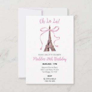Coquette Paris Invitations d'anniversaire