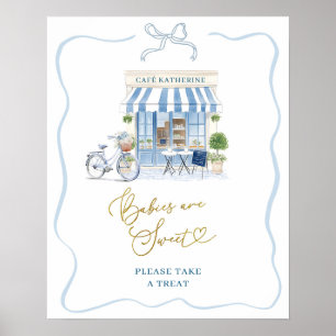 Coquette Parisian cafe Baby are Sweet Poster