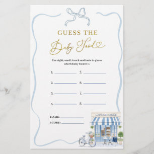 Coquette Parisian Cafe Guess The Baby Food Games