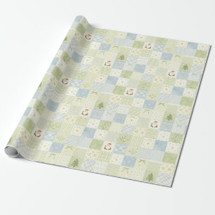 Coquette Pastel Christmas Santa Wrapping Paper