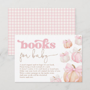 Coquette Pastel Pumpkins Books for Baby Girl  Enclosure Card