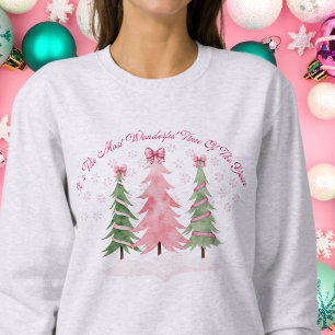 Coquette Pastel Sweatshirt d'arbre de Noël