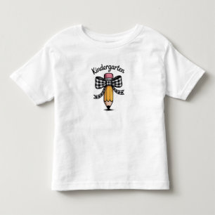 Coquette Pencil Bow Kindergarten Teacher School Toddler T-shirt