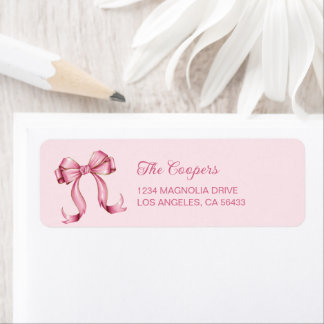 Coquette Pink Bow Adresse de retour
