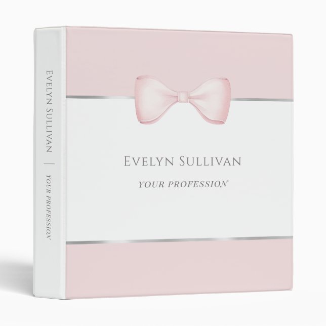 Coquette pink bow binder (Front/Spine)