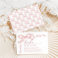 Coquette Pink Bow Books for Baby Girl Shower