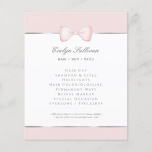 Coquette pink bow flyer