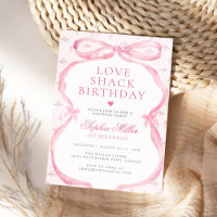 Coquette Pink Bow Love Shack Birthday 