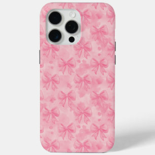 Coquette Pink Bows iPhone 15 Pro Max Case