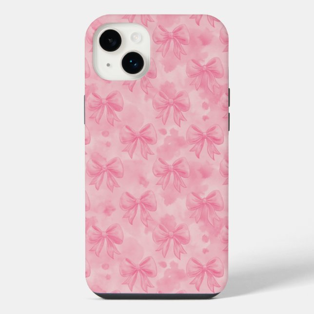 Coquette Pink Bows iPhone Case (Back)