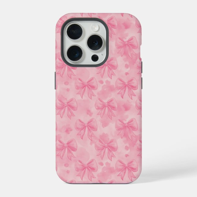 Coquette Pink Bows iPhone Case (Back)