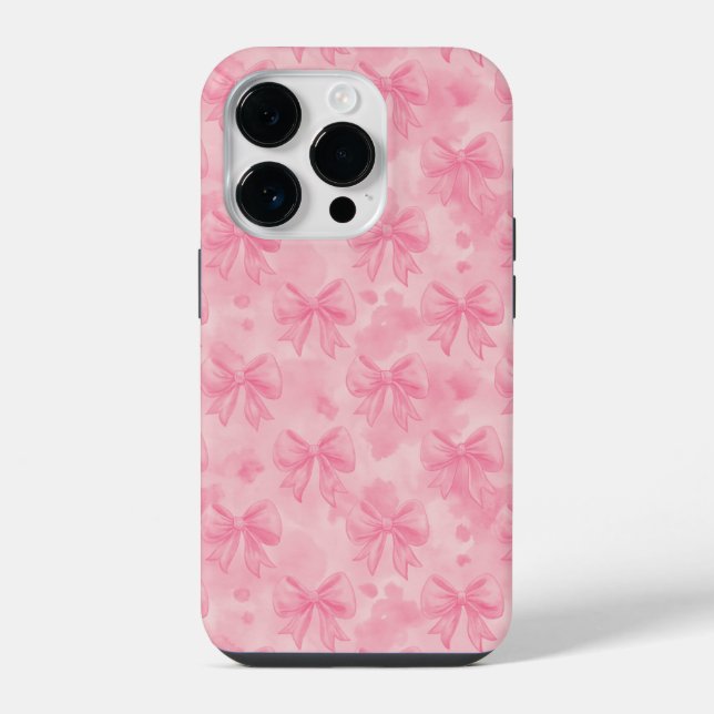 Coquette Pink Bows iPhone Case (Back)