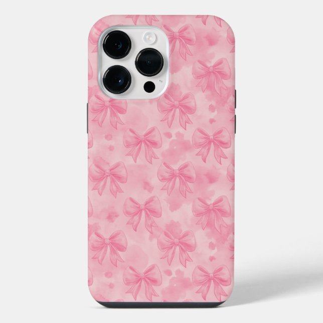 Coquette Pink Bows iPhone Case (Back)