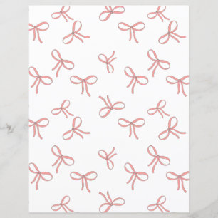 Coquette Pink Bows Pattern Scrapbooking