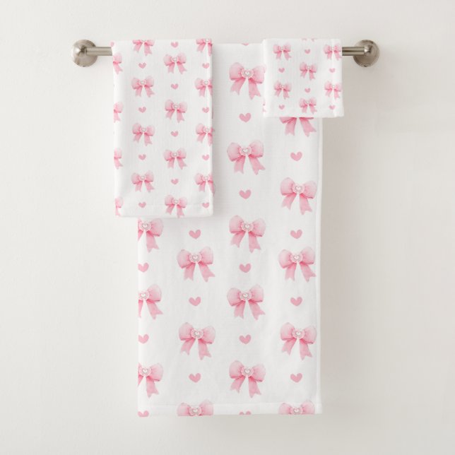 Coquette Pink Bows Ribbons Motif sans couture (En situation)