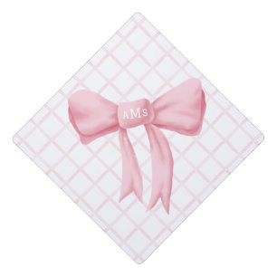 Coquette Pink Graduation Cap Topper