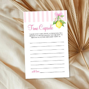 Coquette Pink Lemons Baby Shower Time Capsule