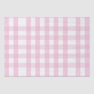 Coquette Pink Plaid Tissue Paper