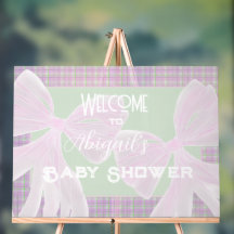 Coquette Pink sheer bows Twin girls Shower