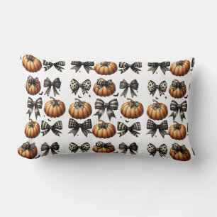 Coquette Pumpkin Bow Pillow