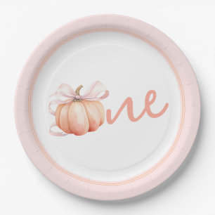 Coquette Pumpkin Paper Plate