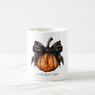 Coquette Pumpkin With Bow Fall Coffee Mug