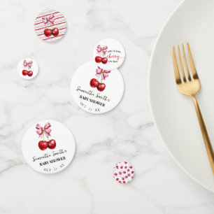Coquette rose cerise Baby shower Confetti