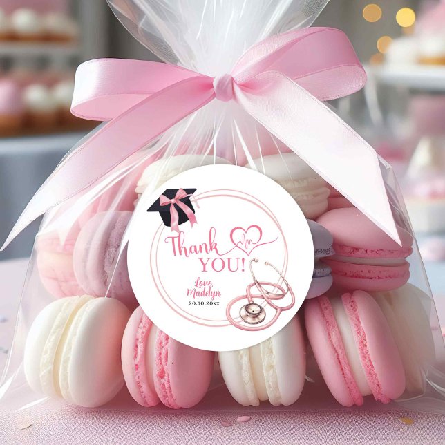 Coquette rose Infirmière Merci Stickers (Créateur téléchargé)