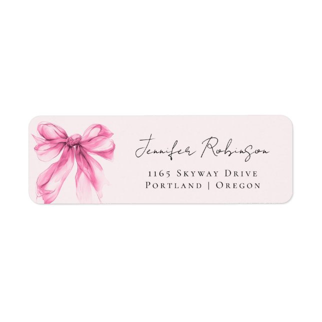 Coquette Script Rose Bow Sweet 16 Fête Blush  (Devant)