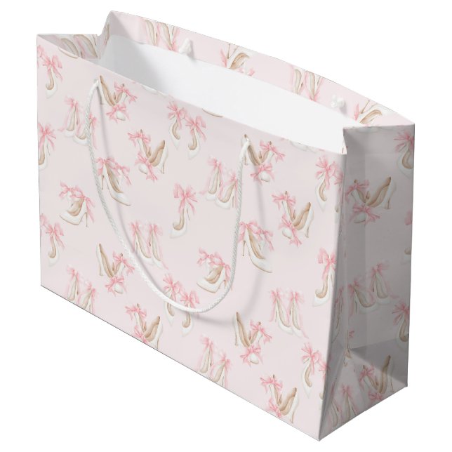 Coquette Shoes Pattern  Large Gift Bag (Back Angled)