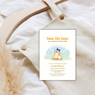 Coquette Silly Goose Daisy Flower Baby Shower Invitation