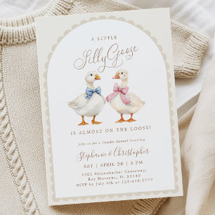 Coquette Silly Goose Gender Reveal Invitation