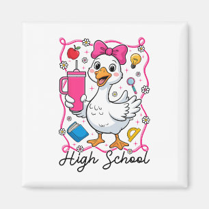 Coquette Silly Goose High School Kid Girl 1st Day Magnet