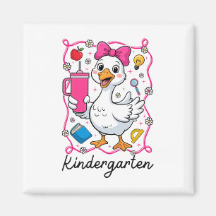 Coquette Silly Goose Kindergarten Kid Girl 1st Day Magnet