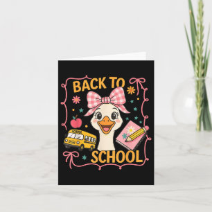 Coquette Silly Goose Teacher Preppy Floral Back To Card