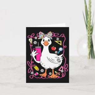 Coquette Silly Goose Teacher Retro Preppy Back To Card