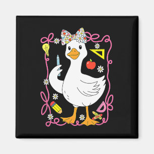 Coquette Silly Goose Teacher Retro Preppy Back To Magnet