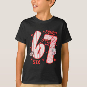 Coquette Six Seven Funny 67 Meme 6 7 Valentine Wom T-Shirt