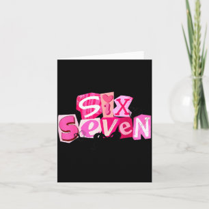 Coquette Six Seven Valentine Funny Saying 67 Meme Card