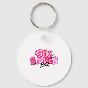 Coquette Six Seven Valentine Funny Saying 67 Meme Keychain