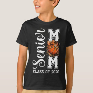 Coquette Sketll Bow Senior Mom Cl Of 2026 Graduati T-Shirt