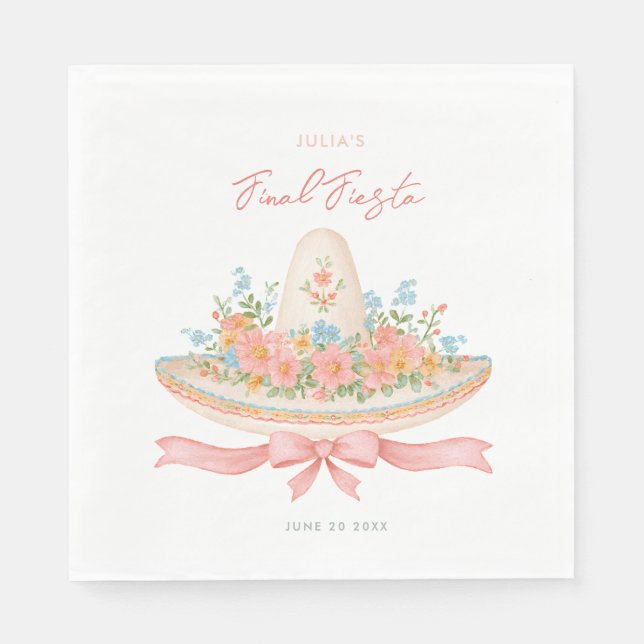Coquette  SombreroFinal Fiesta Margarita Napkin (Front)