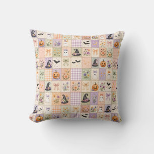 Coquette Spooky Halloween Throw Pillow